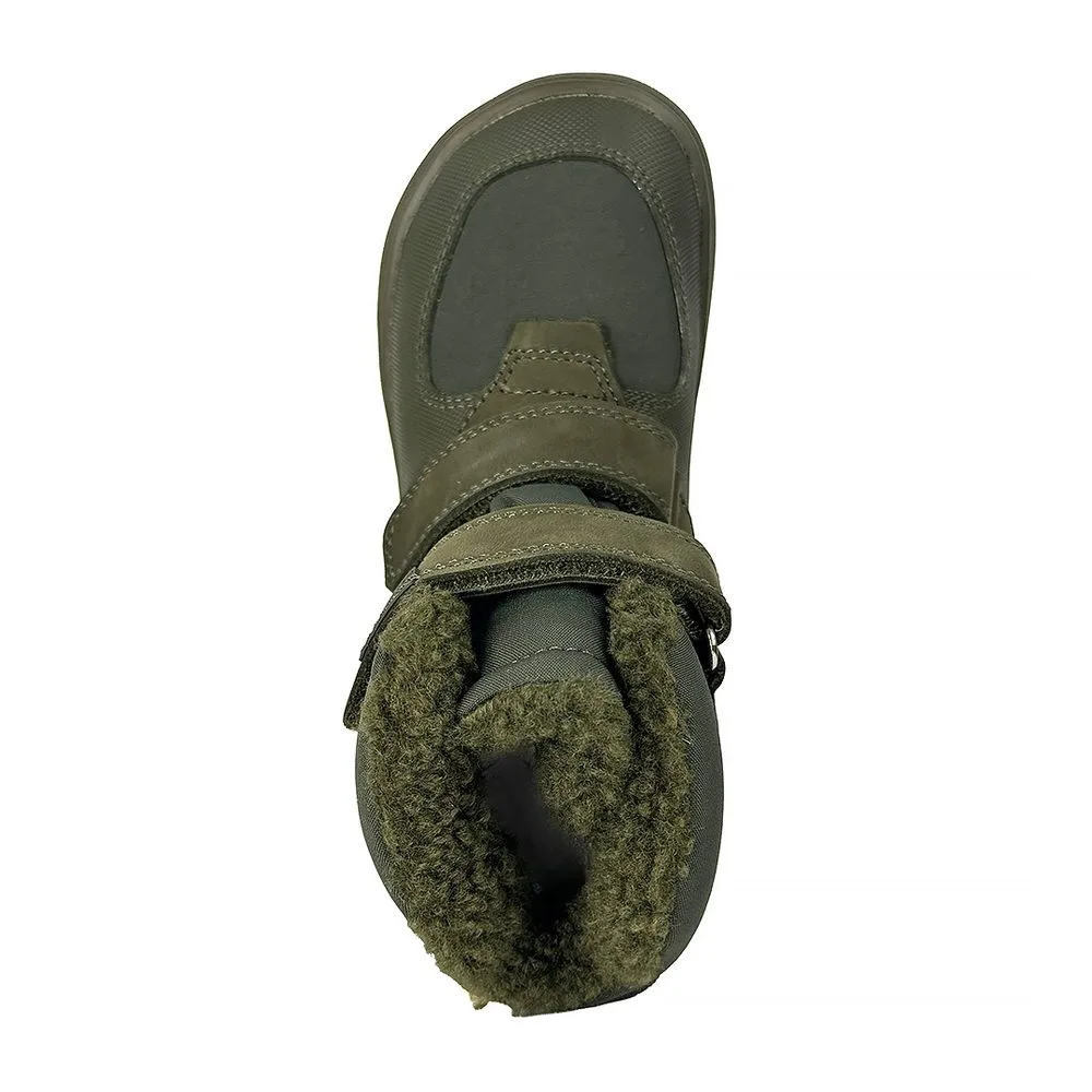 Chlapecké zimní barefoot boty PRO-tex LENO KHAKI - 36