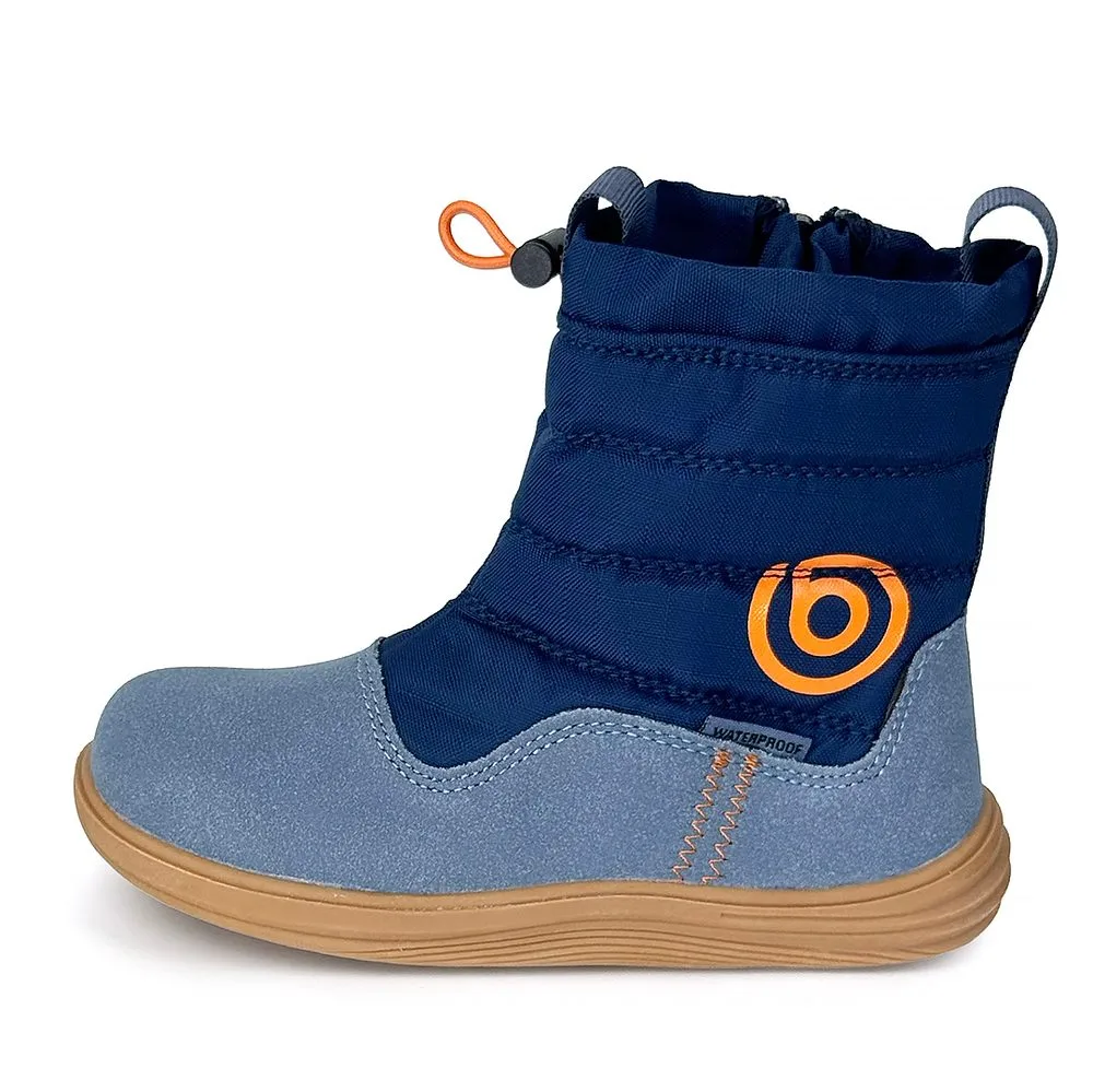 Chlapecké zimní barefoot boty s membránou Bugga RUBA Blue B00197-04 - 33