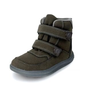 Dětské celoroční barefoot boty Bugga KIVO Dark Brown B00199-23 - 33