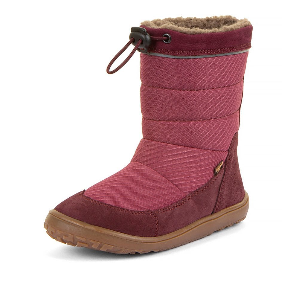 Dívčí zimní barefoot sněhule UP TEX SNOW WOOL Bordeaux G3160249-4 - 38