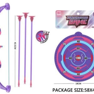 Luk se šípy a terčem - fialový