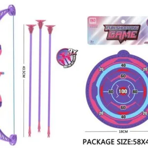 Luk se šípy a terčem - fialový