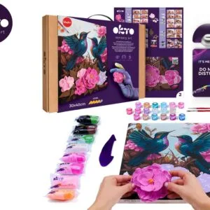 OKTO Malba a 3D modelování obraz "Hummingbirds in Love" 30x40 cm