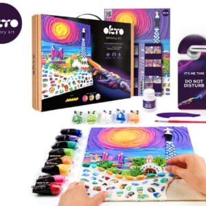 OKTO Malování hmotou motiv "#Park Guell - Barcelona" 30x40 cm