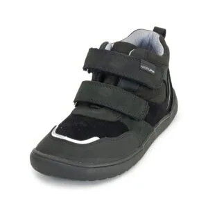 Chlapecké celoroční boty s membránou Barefoot BANET BLACK