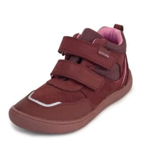 Dívčí celoroční boty s membránou Barefoot BANET BORDO