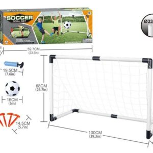 Fotbal set skládací branka 100x68 cm a míč