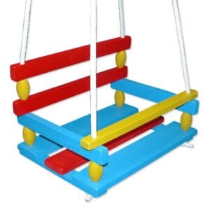 Houpačka dřevěná barevná