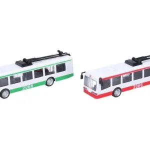 Trolejbus kovový s efekty 16 cm