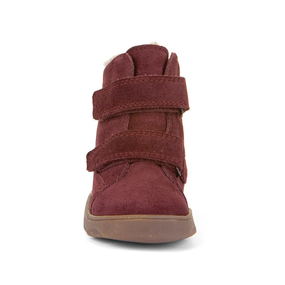 Dívčí zimní barefoot boty ZERU TEX FURRY Bordeaux Froddo G2110151-4 - 35