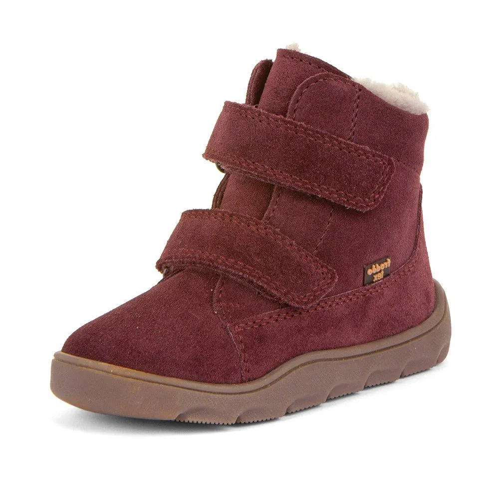 Dívčí zimní barefoot boty ZERU TEX FURRY Bordeaux Froddo G2110151-4 - 35
