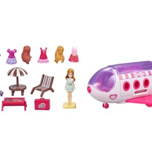 Letadlo s panenkou a příslušenstvím 28 cm