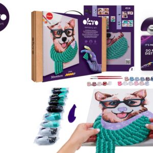 OKTO Malba a 3D modelování obraz "Fashion Corgi" 30x40 cm