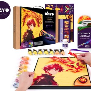 OKTO Manga motiv živlů "Oheň" výtvarný set 30x40 cm