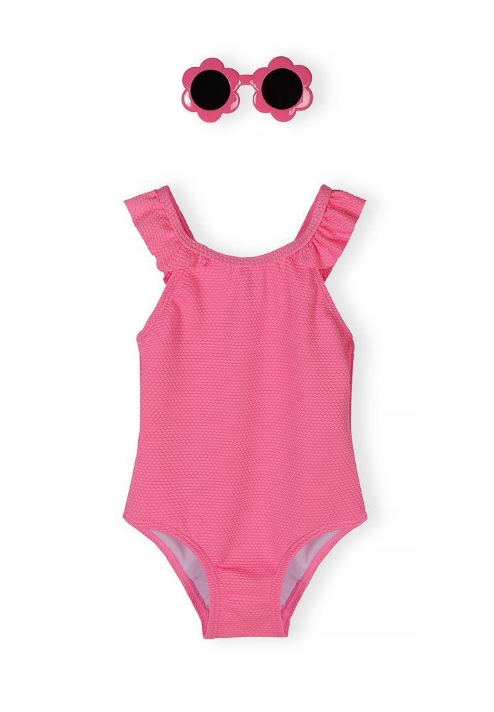 Plavky dívčí jednodílné a sluneční brýle Minoti 30SWIM108 růžová - 98/104 | 3/4let