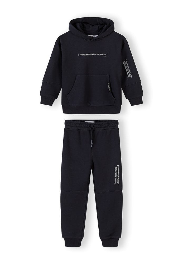 Tepláková souprava chlapecká Minoti 29FLEECE260 černá - 98/104 | 3/4let