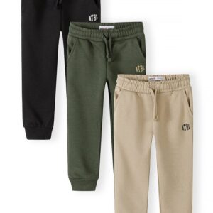 Tepláky chlapecké s elastickým pasem a stahovací šňůrkou 3pack Minoti 29FLEECE203 - 98/104 | 3/4let