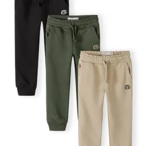 Tepláky chlapecké s elastickým pasem a stahovací šňůrkou 3pack Minoti 29FLEECE203 - 116/122 | 6/7let