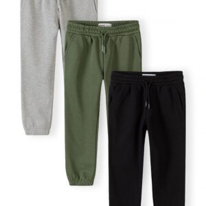 Tepláky slim-fit s elastickým pasem a stahovací šňůrkou 3pack Minoti 29FLEECE285 - 98/104 | 3/4let