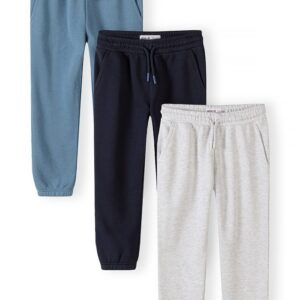 Tepláky slim-fit s elastickým pasem a stahovací šňůrkou 3pack Minoti 29FLEECE286 - 98/104 | 3/4let