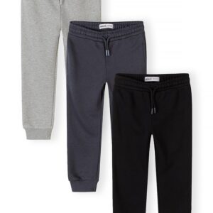 Tepláky slim-fit s elastickým pasem a stahovací šňůrkou 3pack Minoti 29FLEECE287 - 98/104 | 3/4let