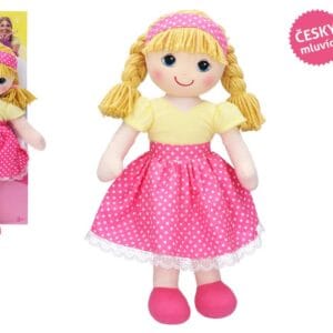 Zpívající panenka látková Míša Růžičková 55 cm - Český obal