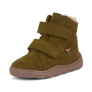 Chlapecké zimní barefoot boty ZERU TEX FURRY Olive