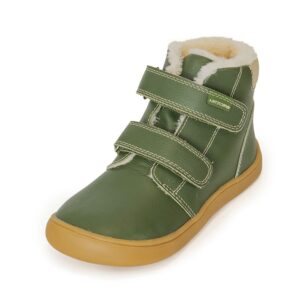 Chlapecké zimní boty Barefoot DENY KHAKI