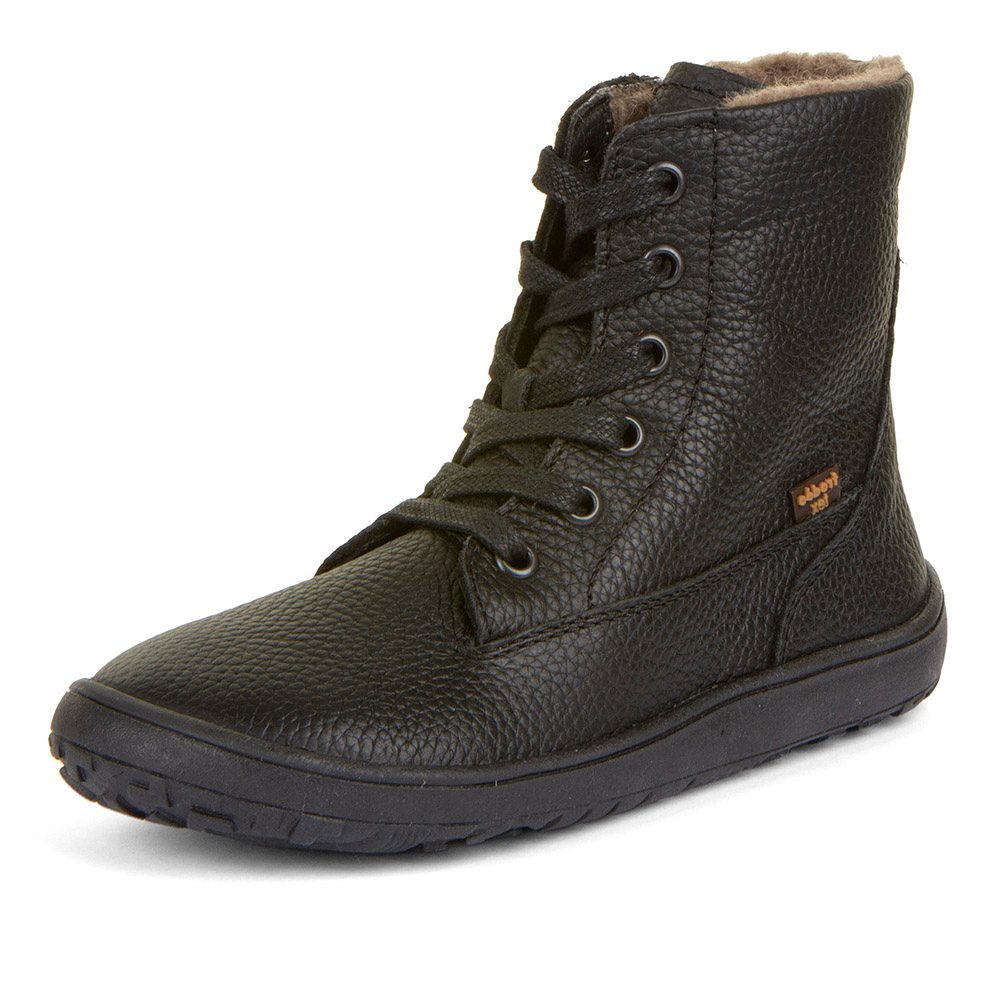 Dětské zimní barefoot boty TEX LACES Black