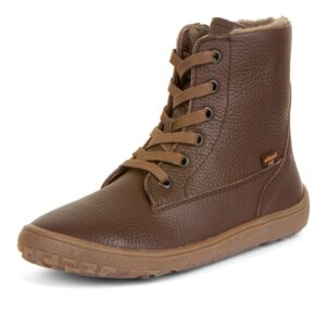 Dětské zimní barefoot boty TEX LACES Brown