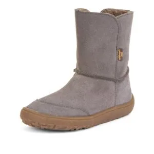 Dětské zimní barefoot boty TEX SUEDE  Gray