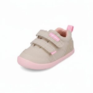 Dívčí barefoot plátěné tenisky LONA BASICA BEIGE Y ROSA Biomecanisc 262190-F884 - 26