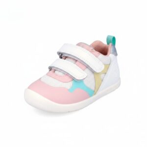 Dívčí barefoot tenisky SPORT BLANCO Y MULTICOLOR Biomecanisc 262165-D310 - 26