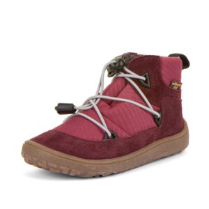 Dívčí celoroční barefoot boty TEX TRACK Bordeaux