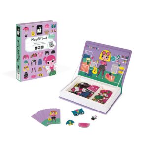 Janod Magnetická kniha Magnetibook Oblékání holky