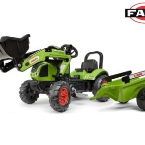 Šlapací traktor Claas Arion s nakladačem a vlečkou