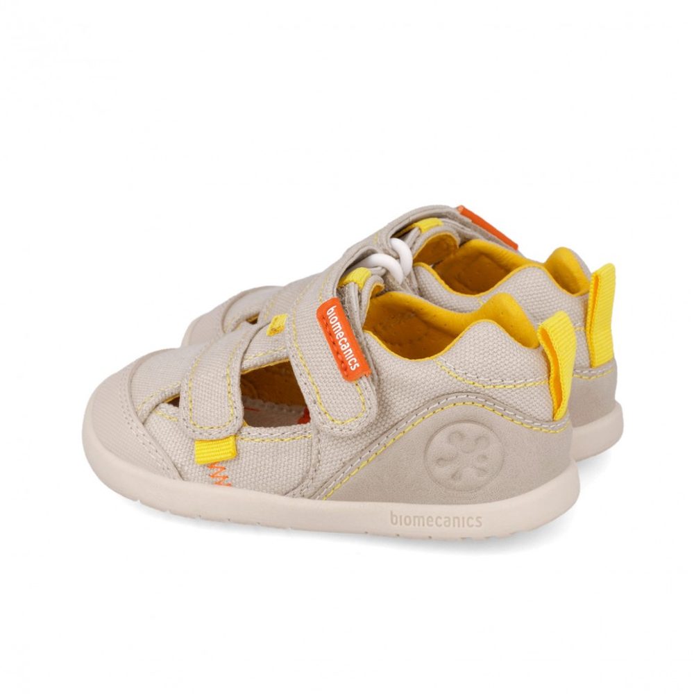 Dětské barefoot sandály LONA BASICA BEIGE Y AMARILLO Biomecanics 262191-C891 - 26