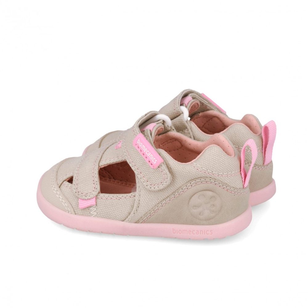 Dívčí barefoot sandály LONA BASICA BEIGE Y ROSA Biomecanics 262191-F884 - 26