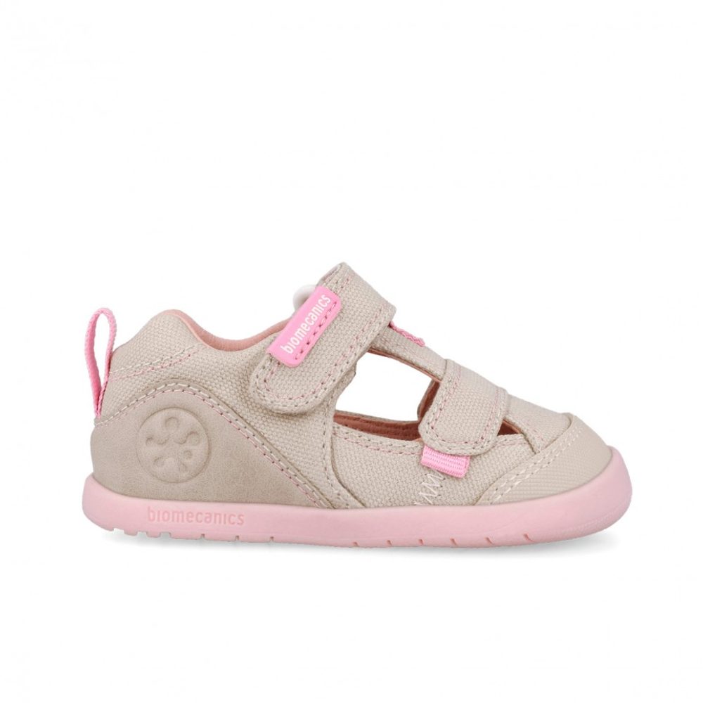 Dívčí barefoot sandály LONA BASICA BEIGE Y ROSA Biomecanics 262191-F884 - 26