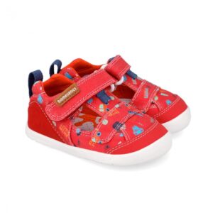 Dívčí barefoot sandály LONA ESTAMPADA ROJO Biomecanics 262197-B204 - 26