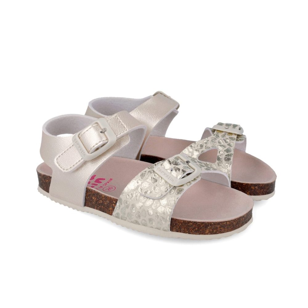 Dívčí sandály BIO METALIZADO BEIGE Biomecanics 262466-A103 - 34
