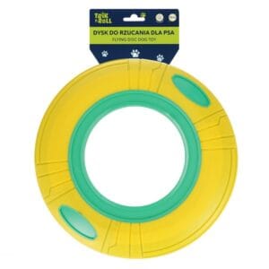 Hračka pro mazlíčky létající disk pro psy žlutý 25 cm