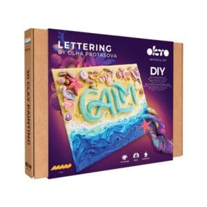 OKTO Lettering Výtvarný set malování hmotou "CALM" 30x40 cm