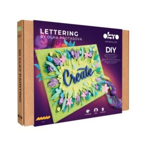 OKTO Lettering Výtvarný set malování hmotou "CREATE" 30x40 cm