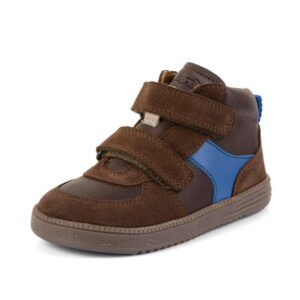 Chlapecké celoroční kožené kotníkové barefoot boty LOOP HIGH-TOPS BROWN Froddo G2110157-1 - 35