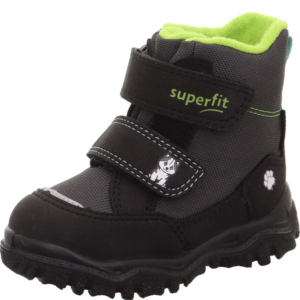 Dětské zimní boty HUSKY1 Black/Light Green Superfit 1-006047-0020 - 30