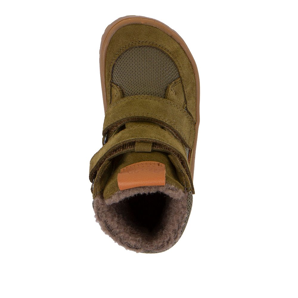 Chlapecké zimní barefoot boty TEX WINTER Olive Froddo G3160247-1 - 40