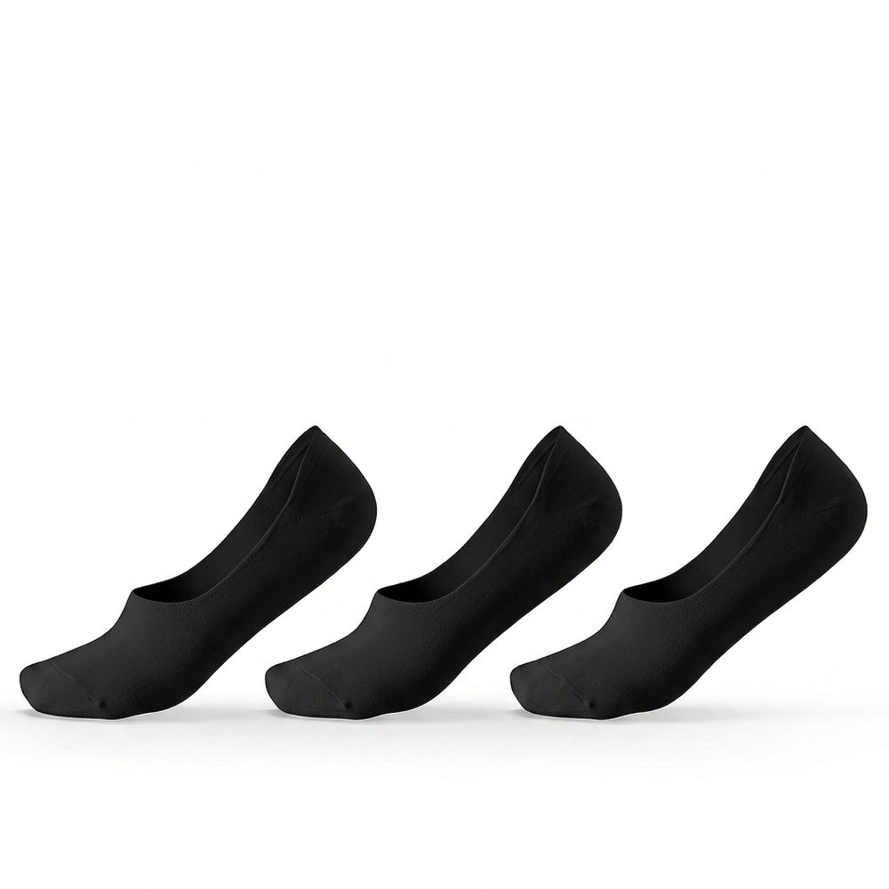 Unisex neviditelné ponožky bambusové - 3pack Pidilidi PD0152-10 černá - 43-46